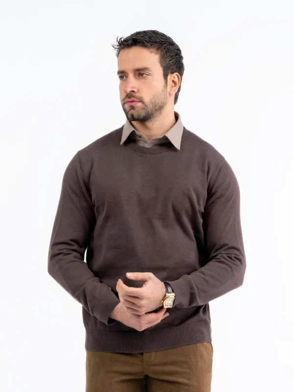 Brown Crew Neck Sweater