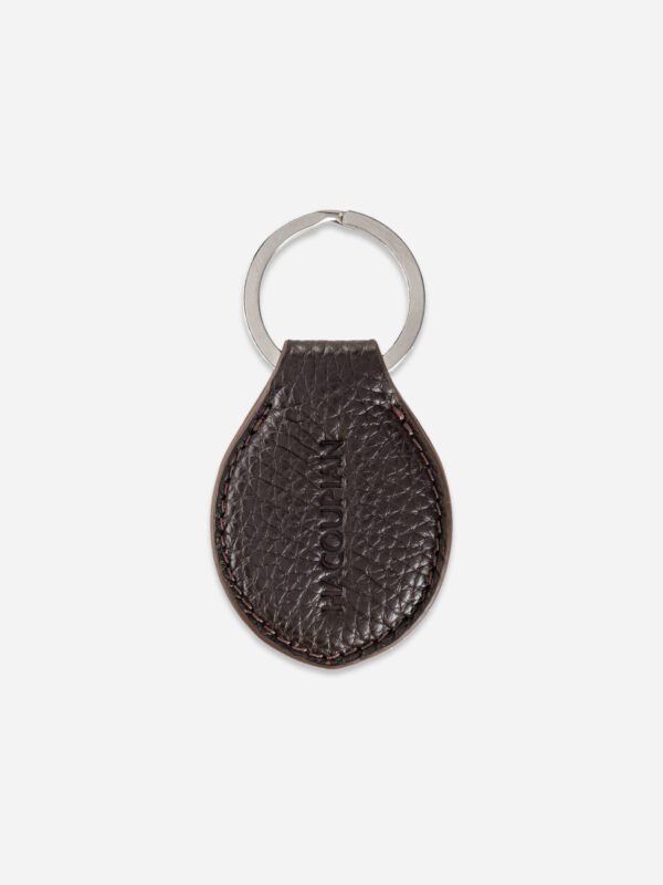 Brown Leather Keychain
