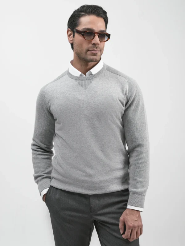 Gray Crew Neck Sweater