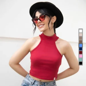 High Neck Crop Top