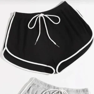 ITMerce Dual Tone Women's Casual Shorts Women's Black & Grey Shorts