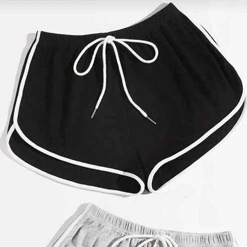 Women's Black & Grey Shorts