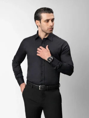 ITMerce Midnight Black Signature Shirt Black Long Sleeve Shirt