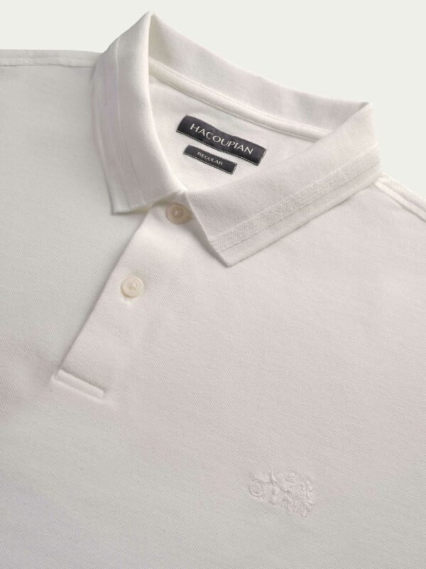 ITMerce Pure White Summer Polo White Cotton Polo Shirt
