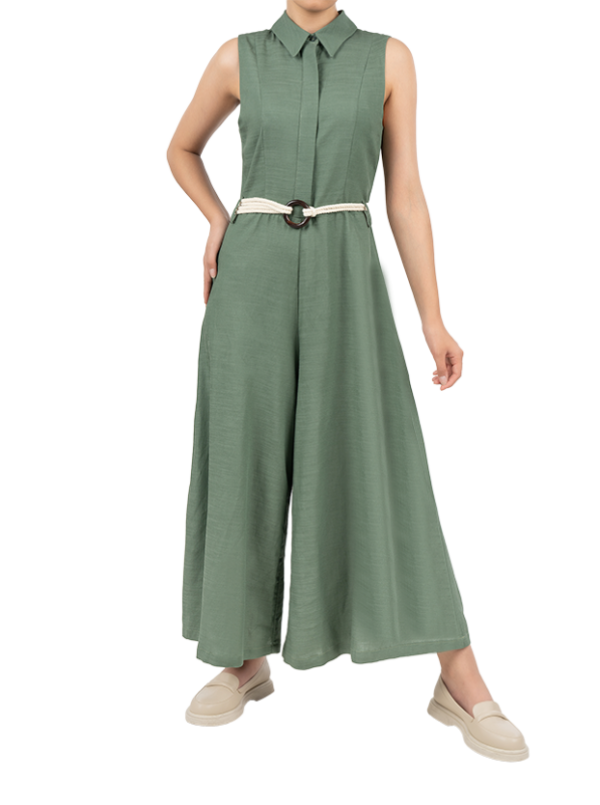 ITMerce Summer Linen Party Jumpsuit Women's Linen Summer Jumpsuit