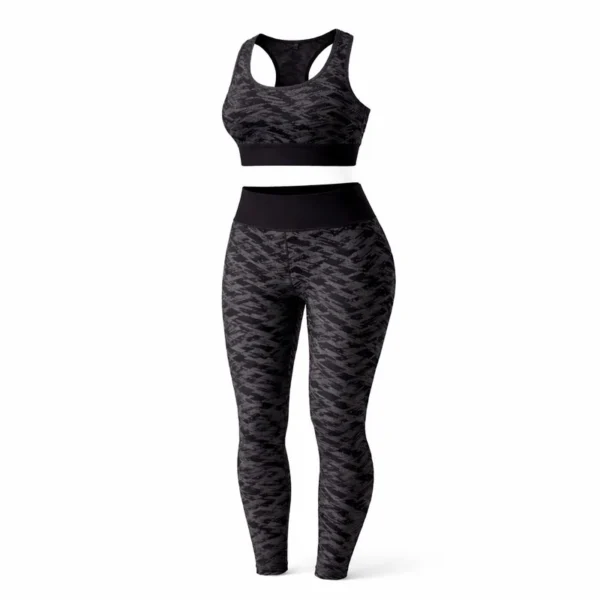 ITMerce Zigzal Performance Sports Set Women's Zigzal Sports Top & Leggings Set