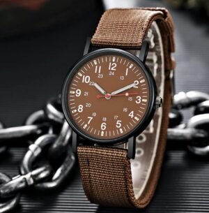 Men's Khaki Automatic Watch with Canvas Strap Men's Khaki Automatic Watch