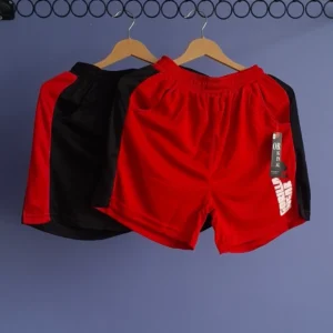 Men's Red & Black Athletic Training Shorts Men's Gorilla Wear Athletic Shorts