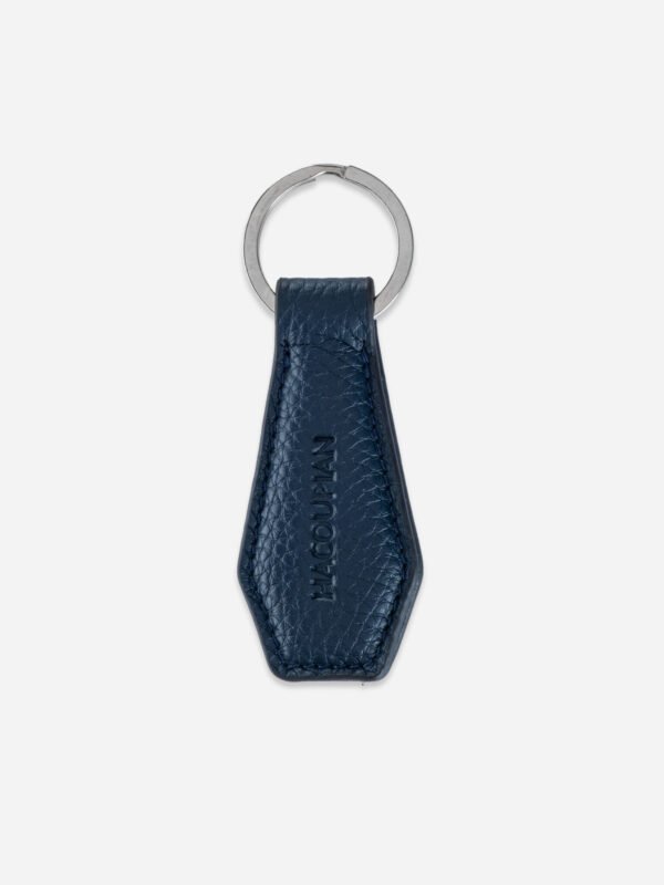 Navy Blue Leather Keychain Navy Blue Leather Keychain